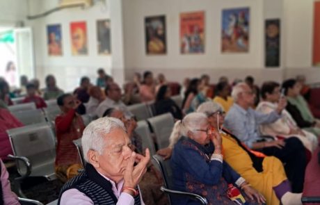 Collective wellness through yoga at Arya Mahila Ashram.